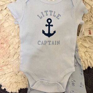 Little Captain Blue Onesie Outfit
